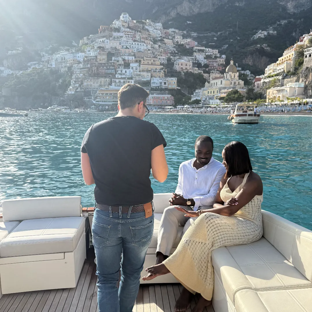Photoshoot on Board: The Magical Amalfi Coast Behind You